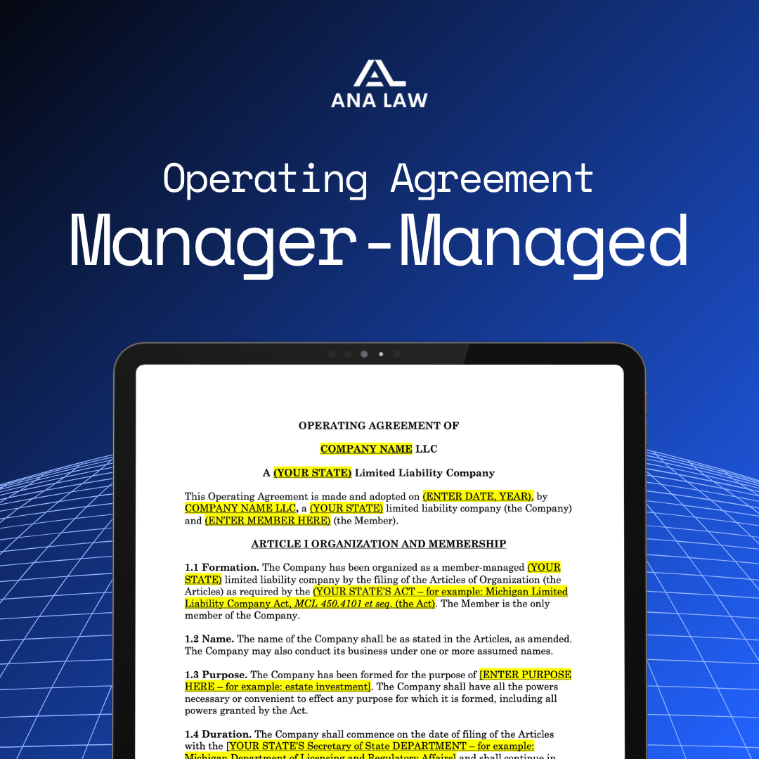 LLC Operating Agreement Template