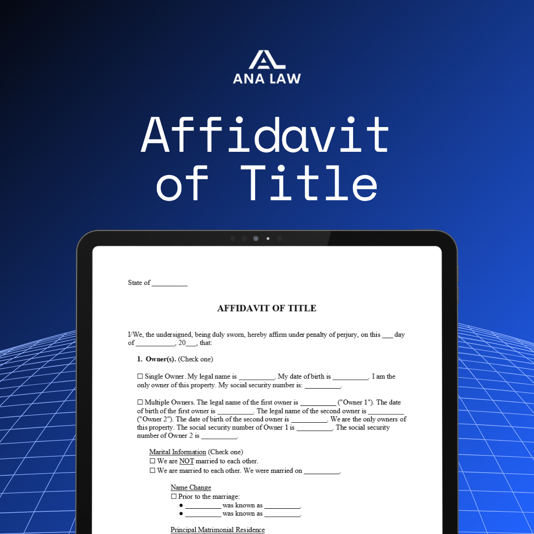 Affidavit of Title
