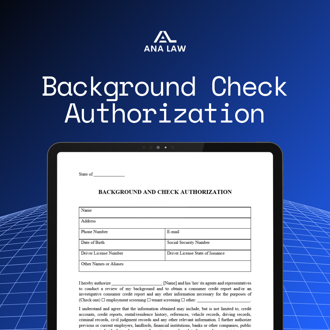 Background Check Authorization