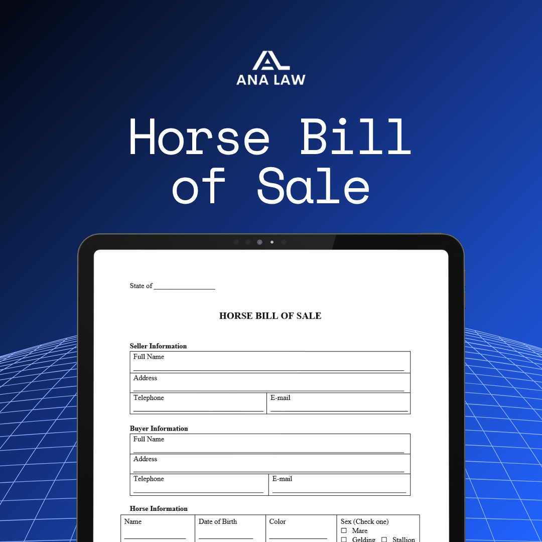 Horse Bill of Sale