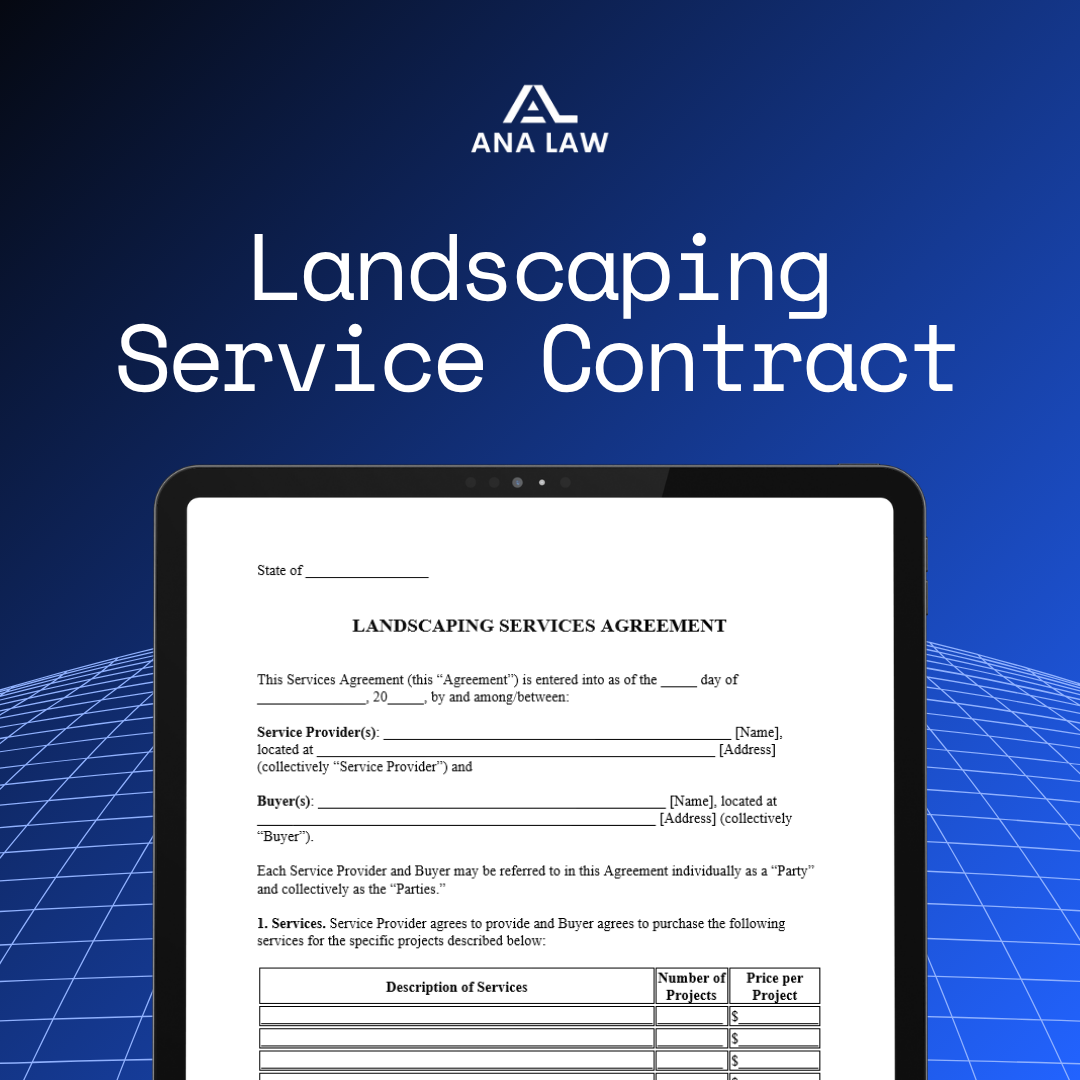 Landscaping Service Contract