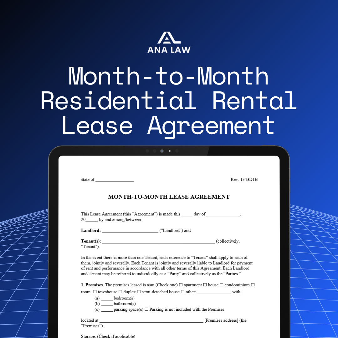 Month-to-Month Residential Rental Lease Agreement