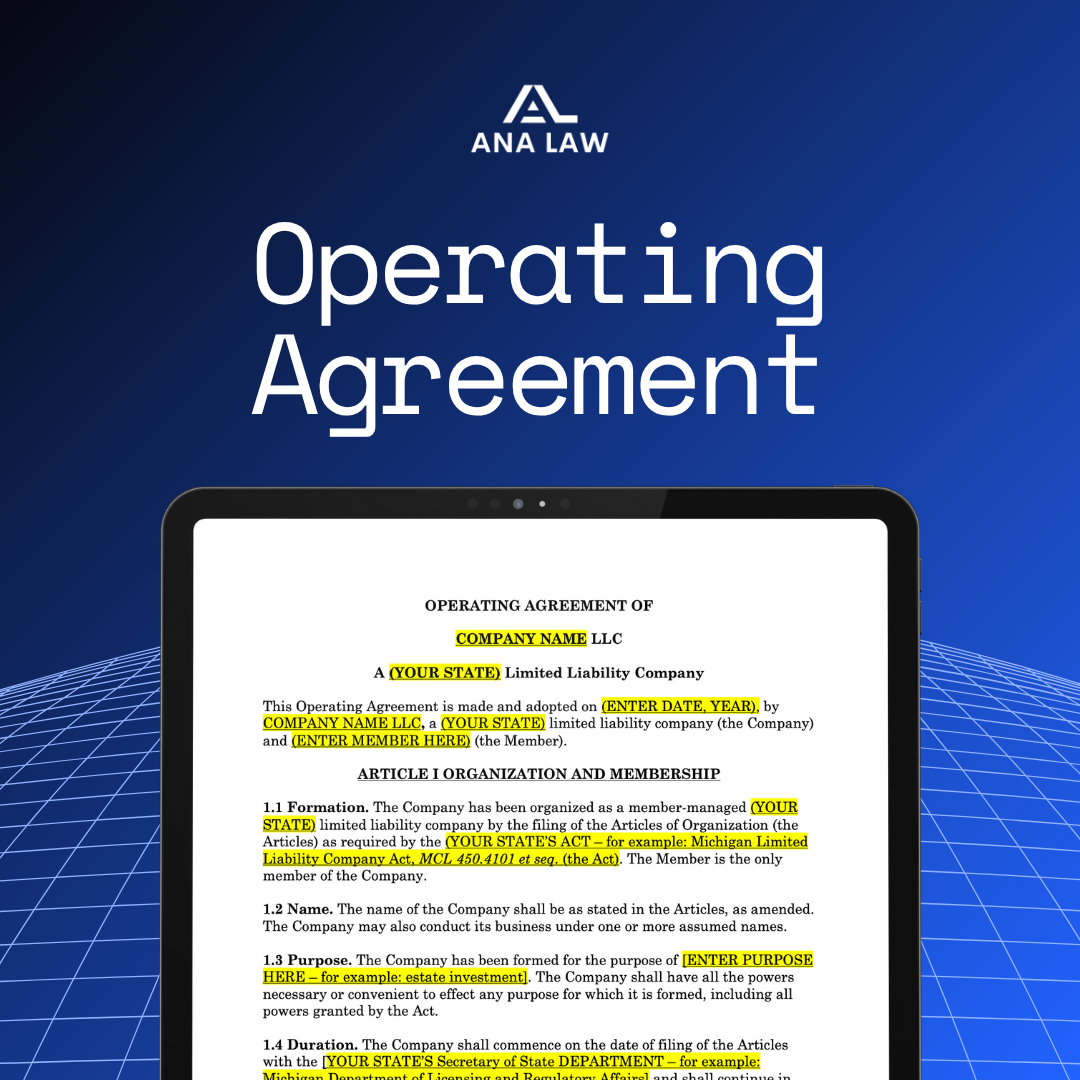 LLC Operating Agreement Template