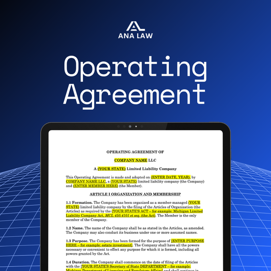 LLC Operating Agreement Template