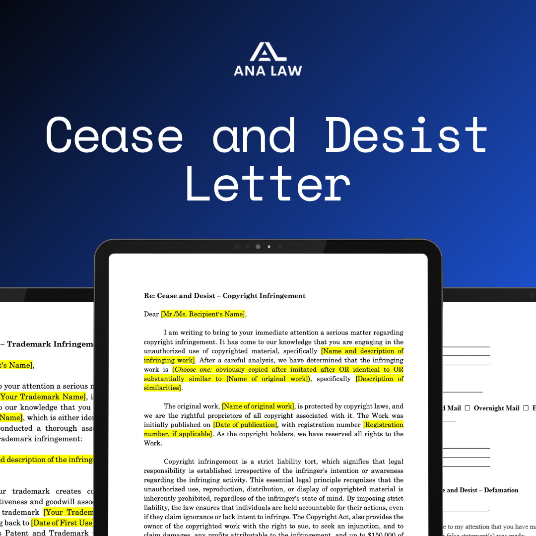 Cease & Desist Letter