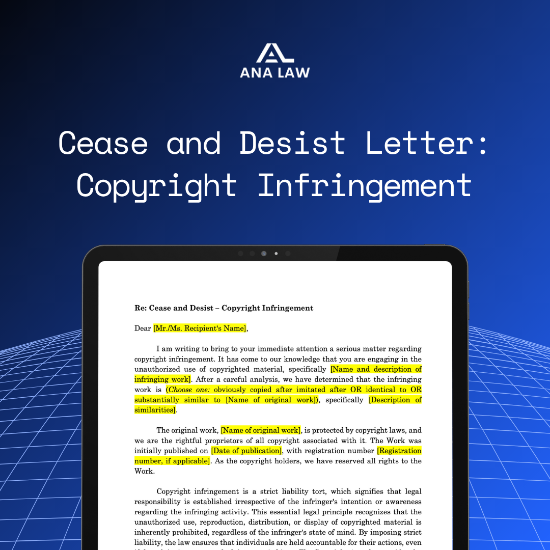 Cease & Desist Letter