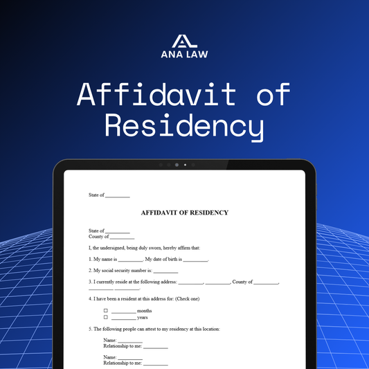 Affidavit of Residency