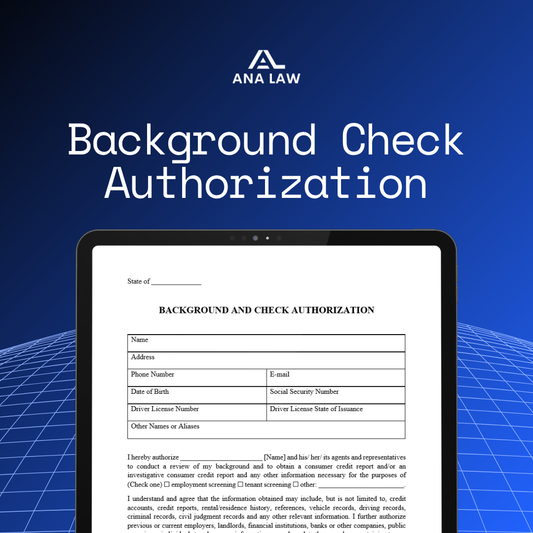 Background Check Authorization