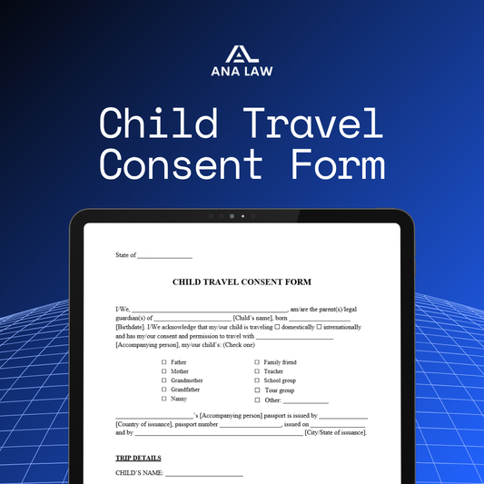 Child Travel Consent Form