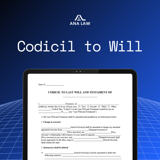 Codicil to Will