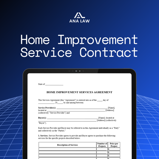 Home Improvement Service Contract