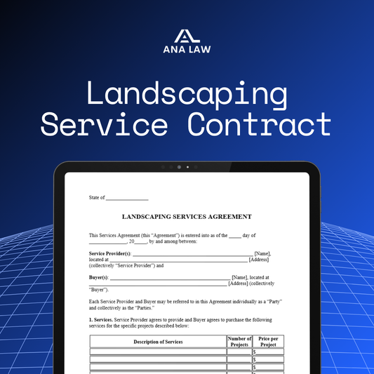 Landscaping Service Contract