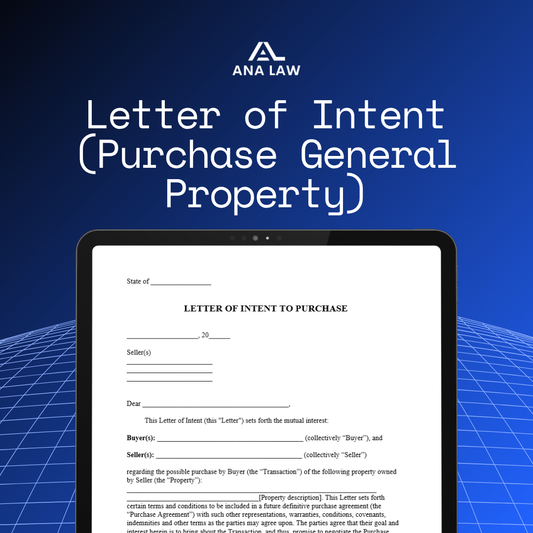 Letter of Intent (Purchase General Property)