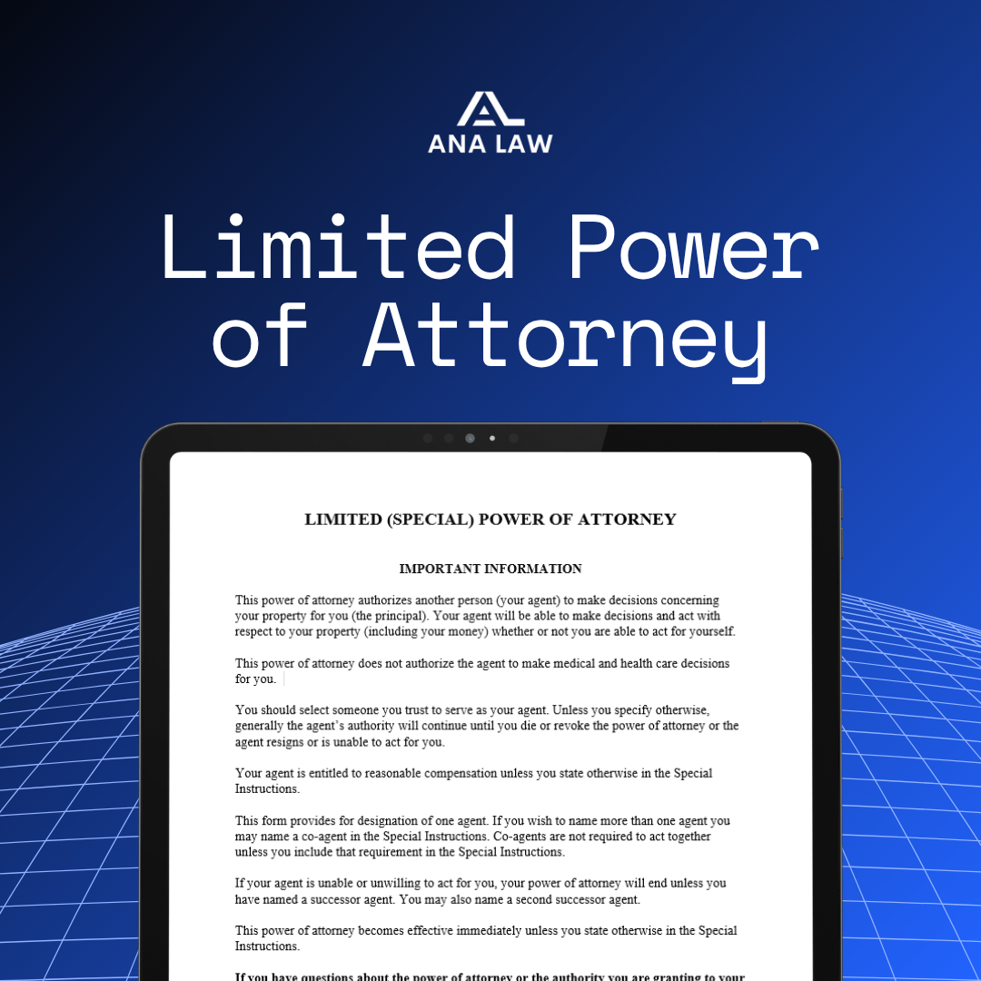 Limited Power of Attorney