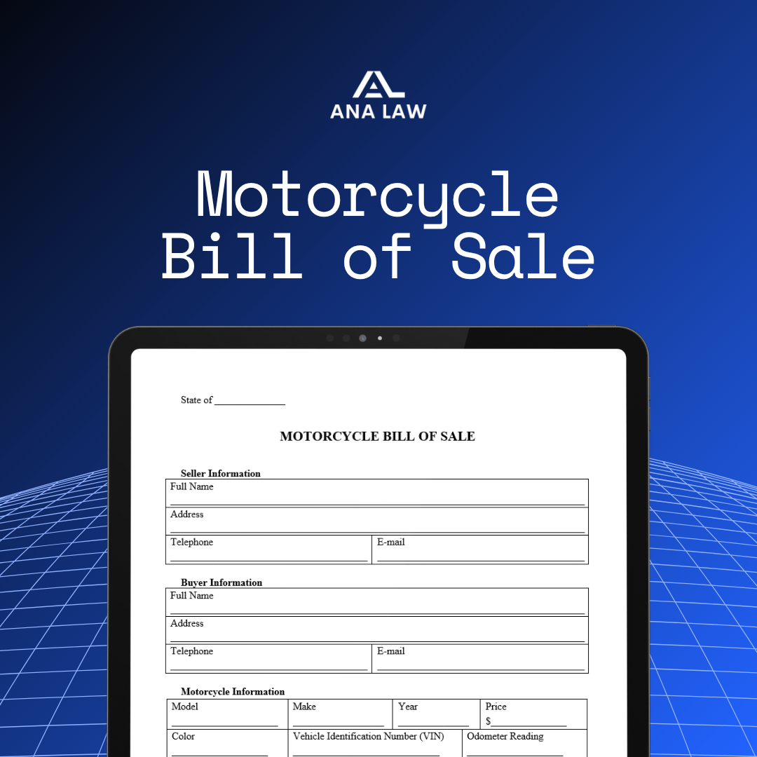 Motorcycle Bill of Sale