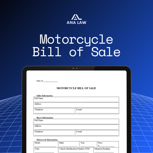 Motorcycle Bill of Sale