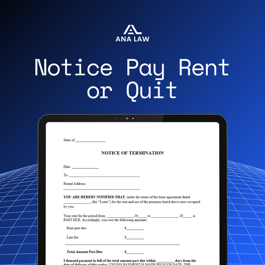 Notice Pay Rent or Quit