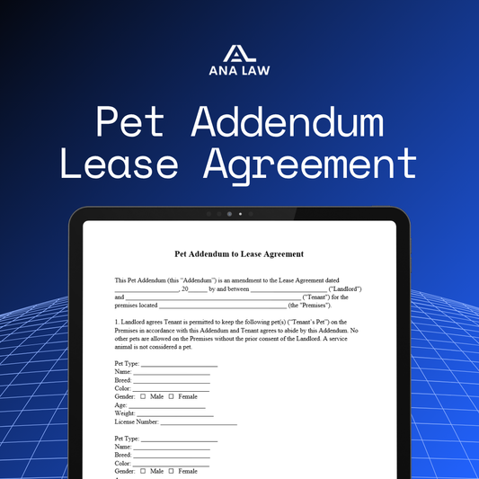 Pet Addendum Lease Agreement