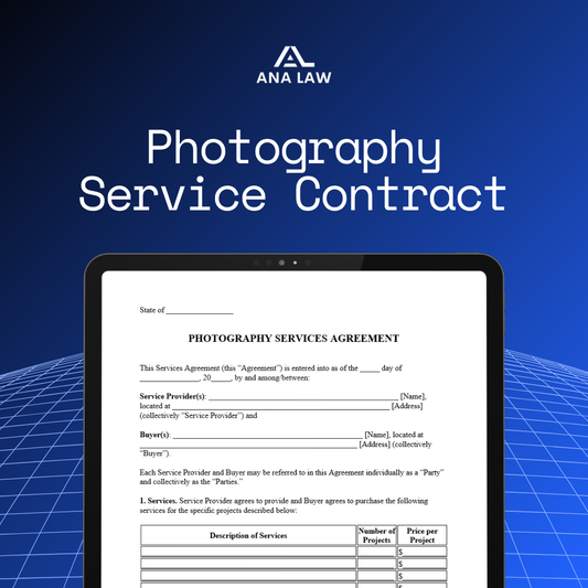 Photography Service Contract