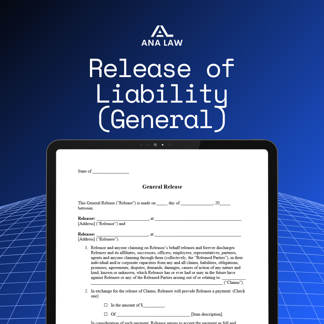 Release of Liability (General)