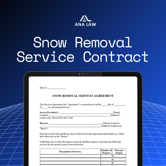 Snow Removal Service Contract