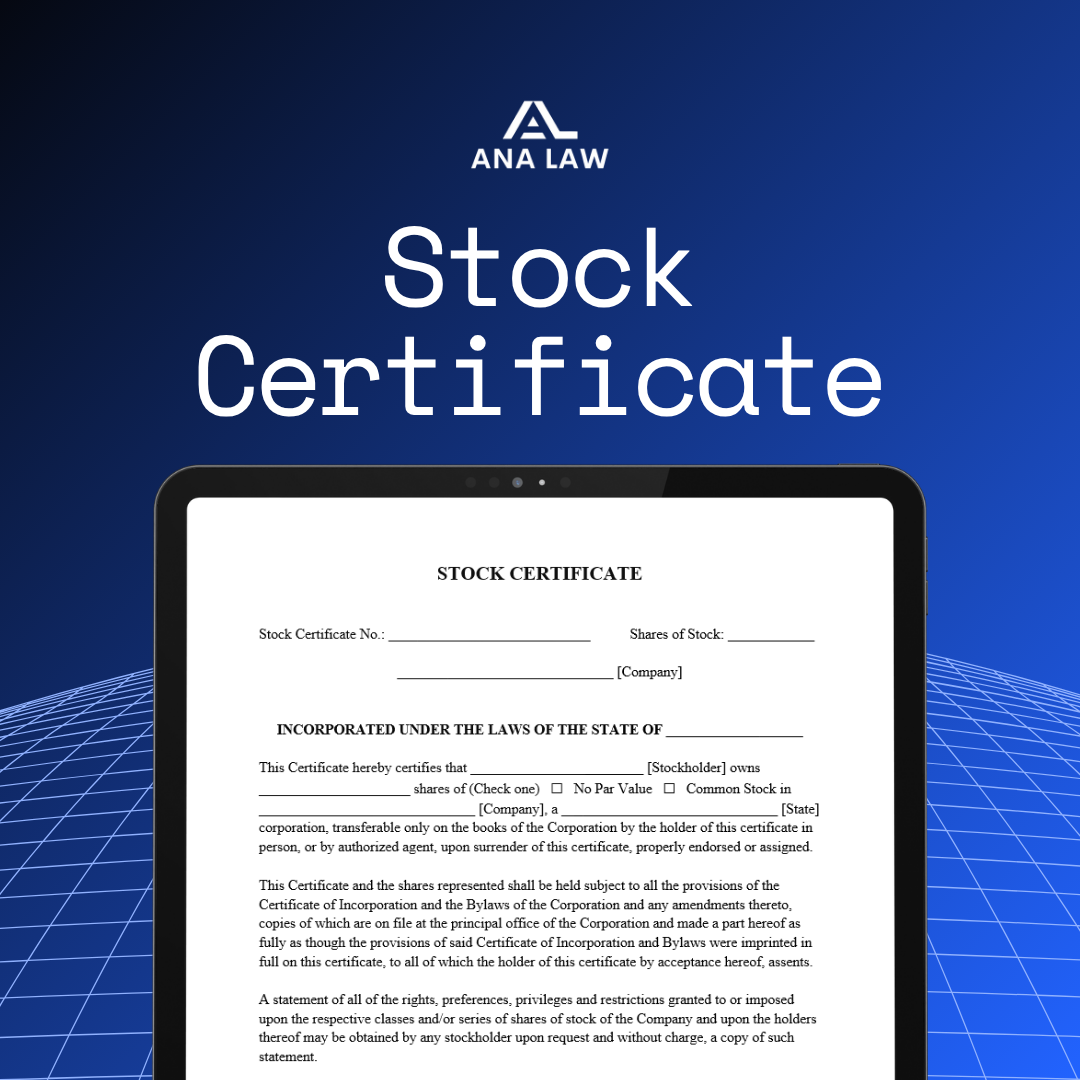 Stock Certificate