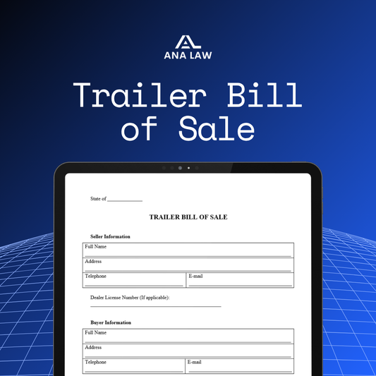 Trailer Bill of Sale